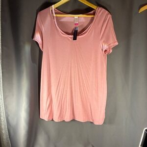 No Boundaries Juniors Mauve Pink Short Sleeve V Neck T Shirt Top Large (11-13)